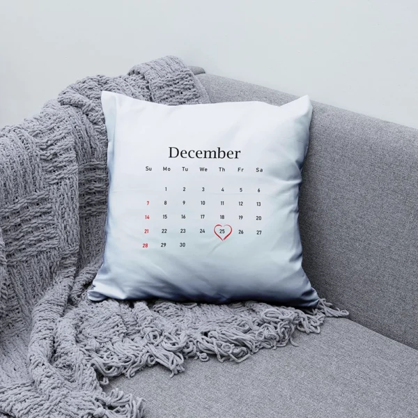 Coussin Saint Valentin Calendrier Personnalisé