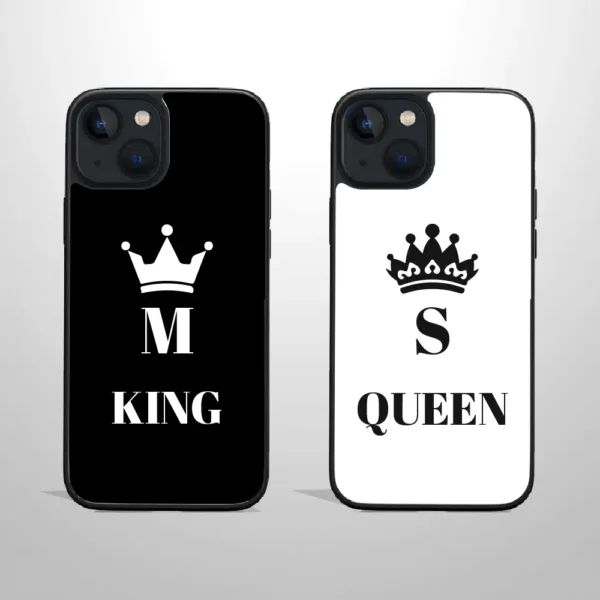 Duo Coques de Téléphone Saint Valentin King & Queen Personnalisé